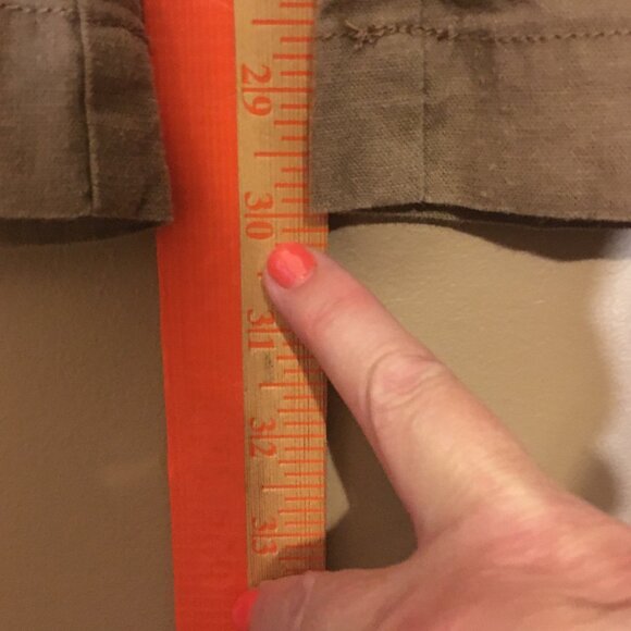 BCBGMaxAzria Brown Wide Leg Linen Trousers Pants Women Size 8 - Picture 5 of 9